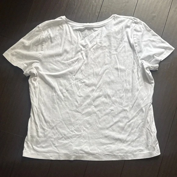Jones New York White Short Sleeve Tee - Picture 3 of 3